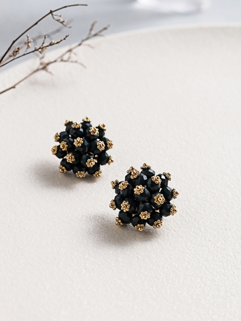 

W Blue Circular Studs Earrings