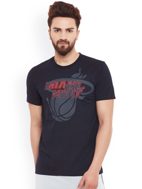 

NBA Men Black Printed Slim Fit Round Neck T-shirt