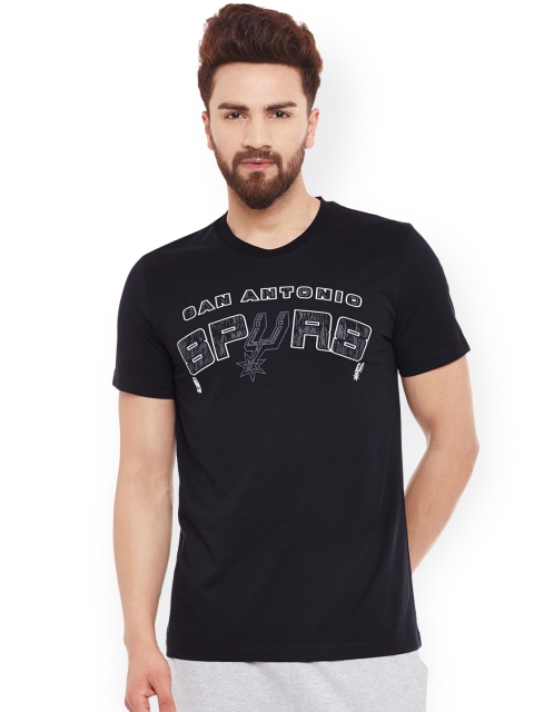 

NBA Men Black Printed Slim Fit Round Neck T-shirt