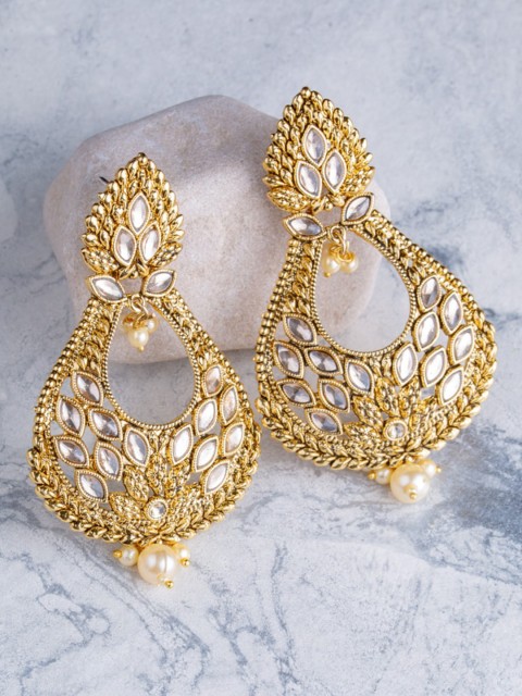 

BARSANO Gold-Toned Classic Drop Earrings