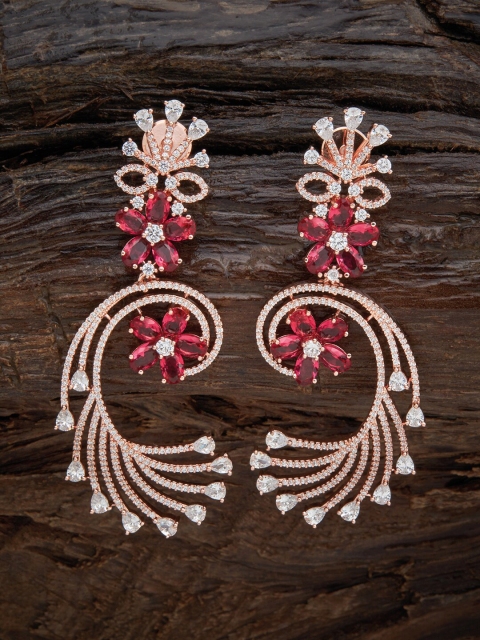 

Kushal's Fashion Jewellery Red Contemporary Drop Earrings