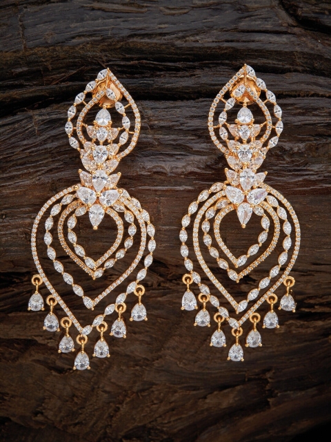 

Kushal's Fashion Jewellery Turquoise Blue Leaf Shaped Chandbalis Earrings