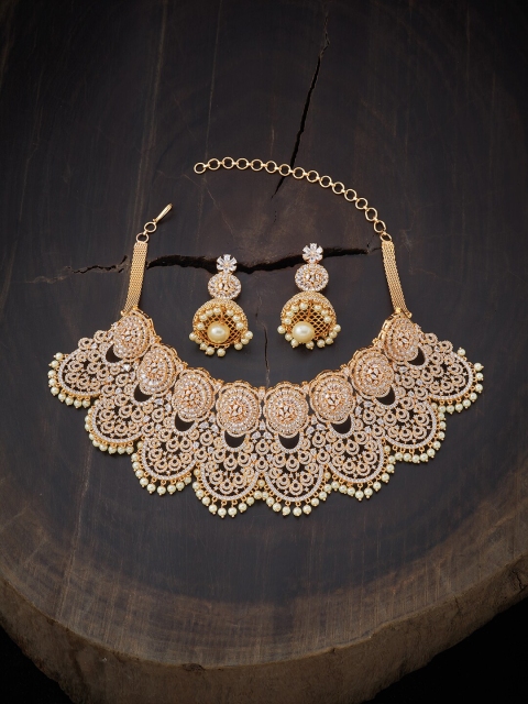 

Kushal's Fashion Jewellery White Gold-Plated Necklace