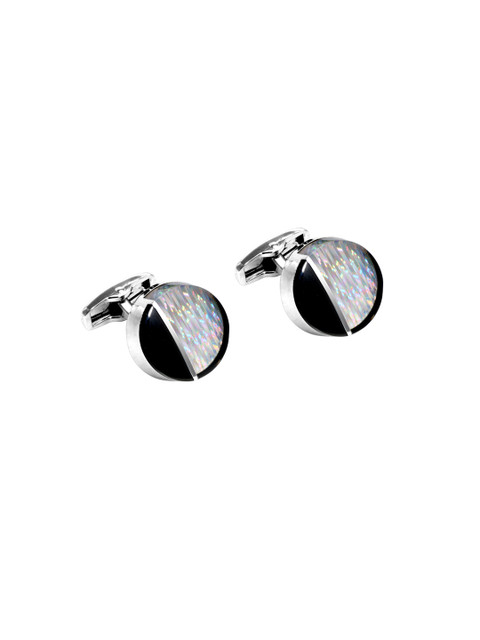 

Alvaro Castagnino Black Cufflinks with Iridescent Effect