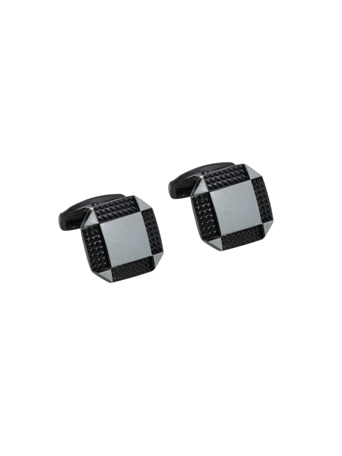 

Alvaro Castagnino Black & Grey Textured Cufflinks