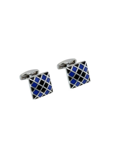 

Alvaro Castagnino Blue & Black Checked Cufflinks