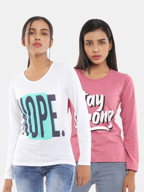 

V-Mart Pink Print Top