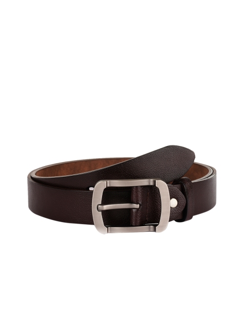 

BuckleUp Men Brown Textured Leather Belt