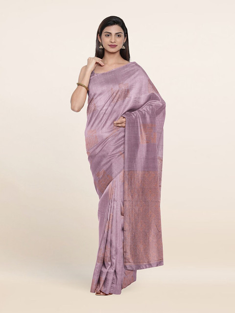 

Pothys Lavender Floral Zari Pure Silk Saree