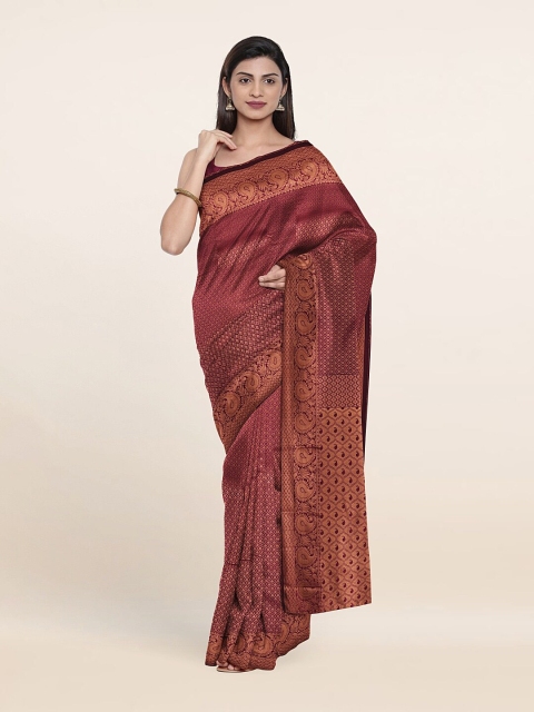 

Pothys Purple Woven Design Zari Pure Silk Saree