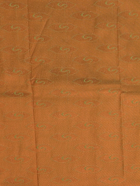 

Pothys Green & Copper-Toned Woven Design Zari Pure Silk Saree