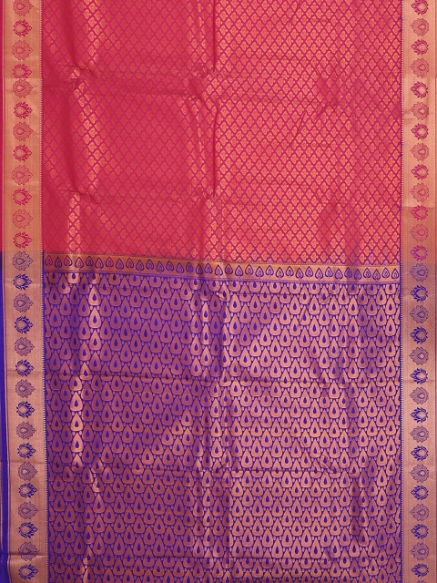 

Pothys Pink & Lavender Floral Zari Pure Silk Saree
