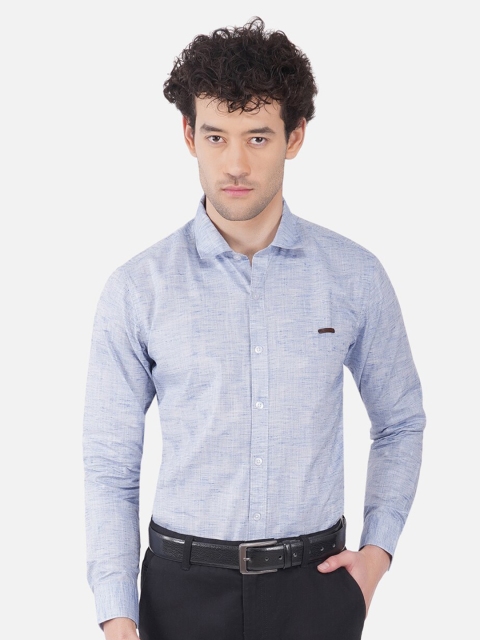 

OUTLAWS Men Blue Comfort Slim Fit Checked Casual Shirt