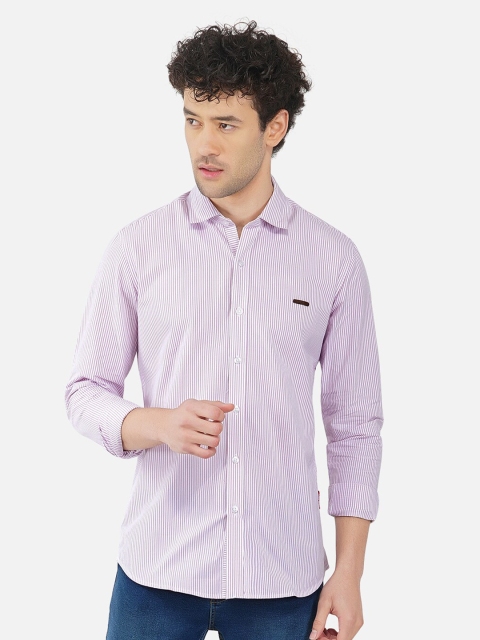 

OUTLAWS Men White Comfort Slim Fit Casual Shirt