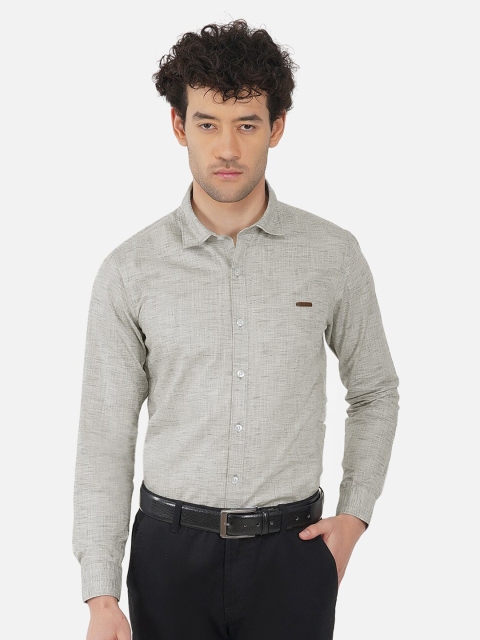 

OUTLAWS Men Grey Comfort Slim Fit Casual Shirt