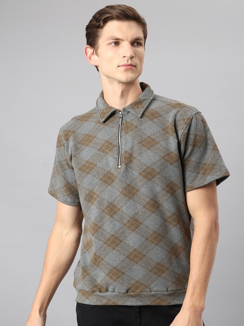 

House of Mool Men Green & griffin Printed Polo Collar T-shirt