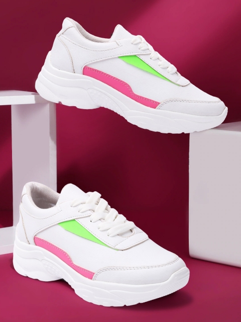 

FASHIMO Women Pink Colourblocked Sneakers