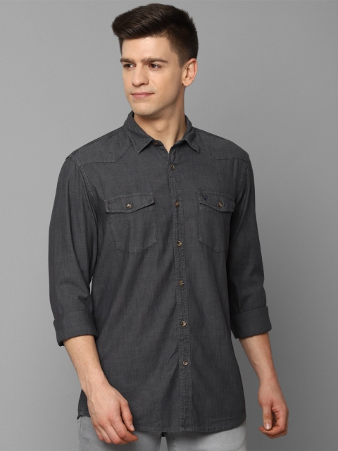 

Allen Solly Men Grey Casual Shirt