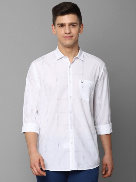 

Allen Solly Men White Slim Fit Checks Printed Casual Shirt