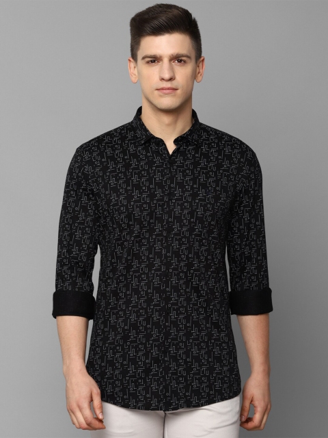 

Allen Solly Men Black Slim Fit Printed Casual Shirt