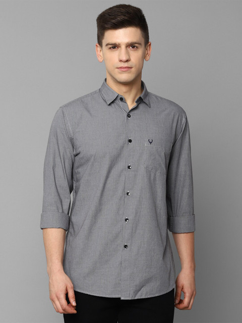 

Allen Solly Men Grey Slim Fit Casual Shirt