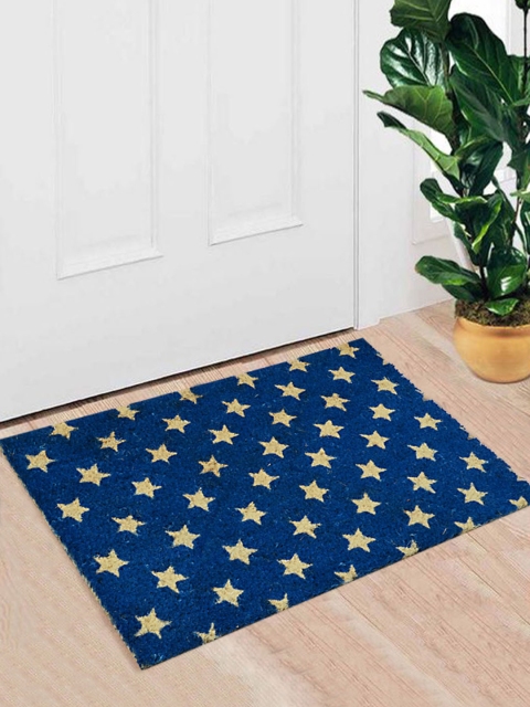 

Saral Home Blue Rectangular Anti-Skid Coir Printed Doormat