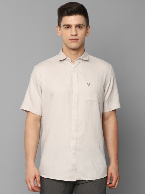 

Allen Solly Men Cream-Coloured Slim Fit Casual Shirt
