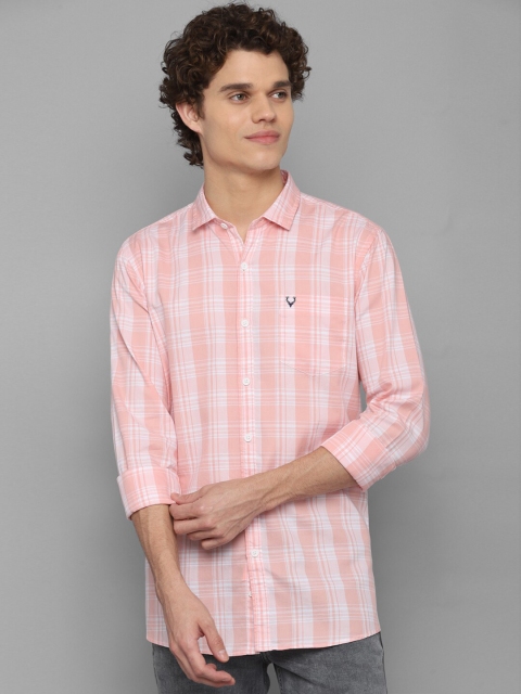 

Allen Solly Sport Men Pink Checked Casual Shirt