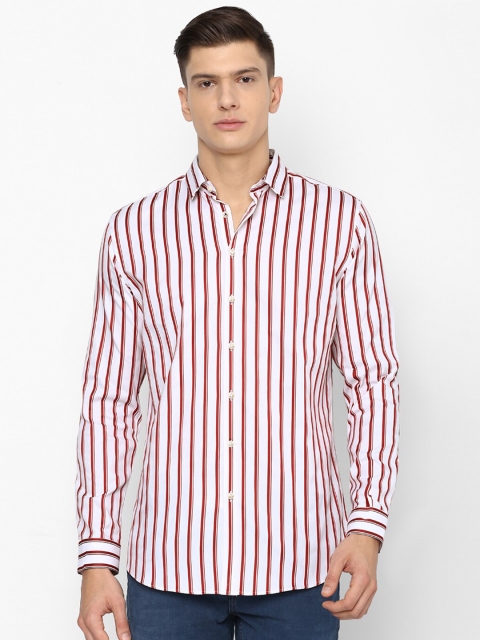 

Louis Philippe Sport Men Red Slim Fit Striped Casual Shirt