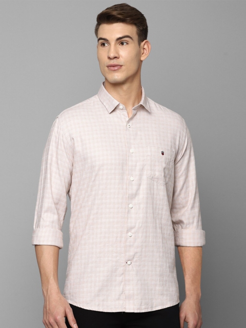 

Louis Philippe Sport Men Beige Slim Fit Grid Tattersall Checks Checked Casual Shirt