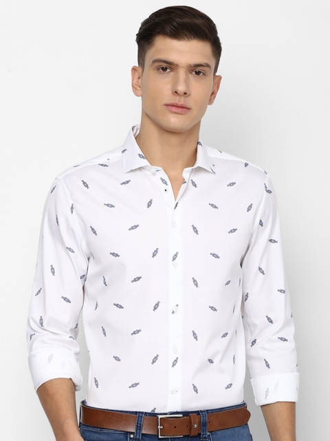

Louis Philippe Sport Men White Slim Fit Printed Casual Shirt