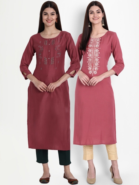 

7Threads Women Multicoloured Ethnic Motifs Embroidered Kurta, Multi