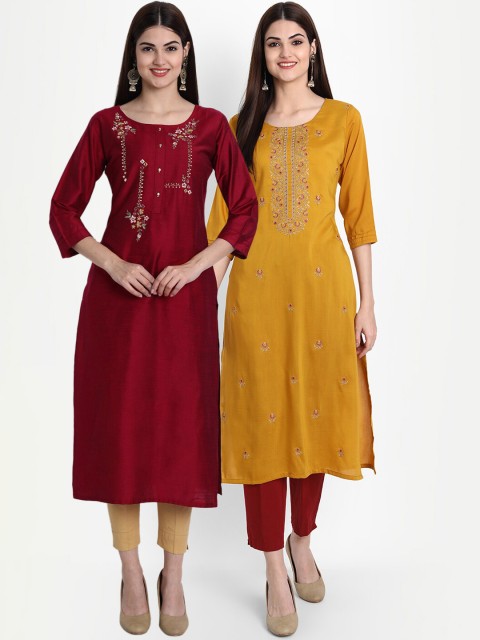 

7Threads Women Multicoloured Yoke Design Kurta, Multi