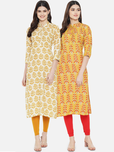 

7Threads Women Multicoloured Floral Printed Floral Kurta, Multi