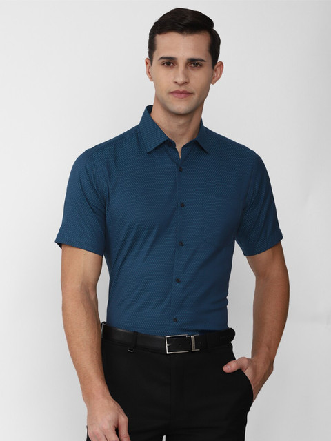 

Van Heusen Men Blue Regular Fit Cotton Formal Shirt