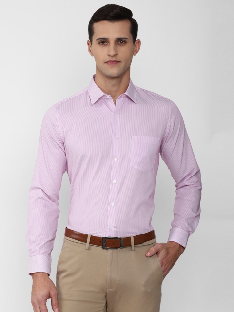 

Van Heusen Men Pink Slim Fit Striped Formal Shirt