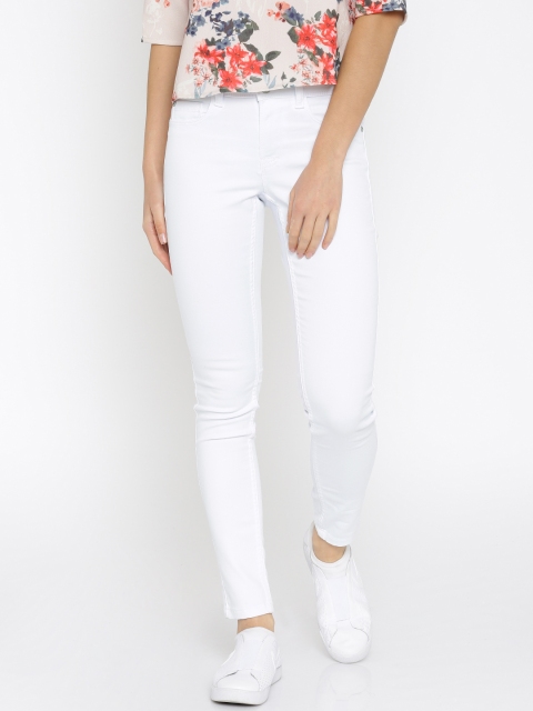 

ONLY Women White Regular Fit Stretchable Jeans