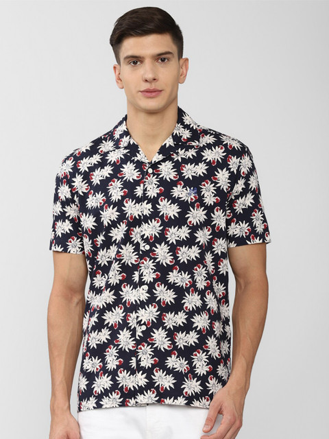 

Van Heusen ACADEMY Men Black Slim Fit Floral Printed Casual Shirt