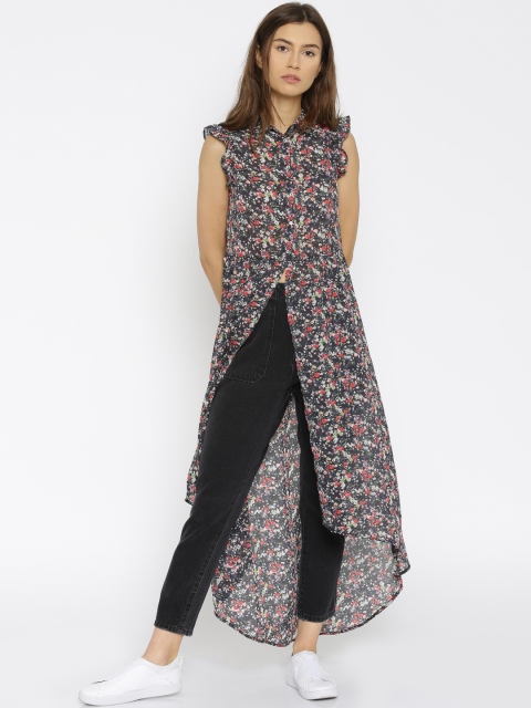 

ONLY Women Multicoloured Floral Print Maxi Top, Multi