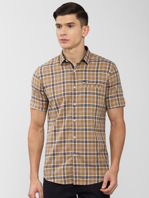 

Van Heusen Sport Men Brown Slim Fit Tartan Checks Casual Shirt