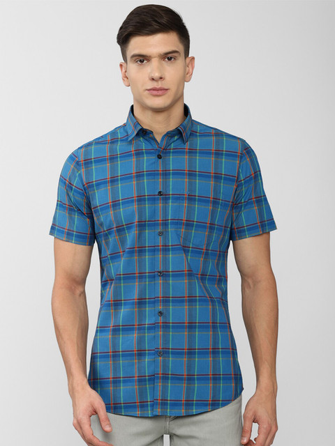 

Van Heusen Sport Men Blue Slim Fit Checked Casual Shirt