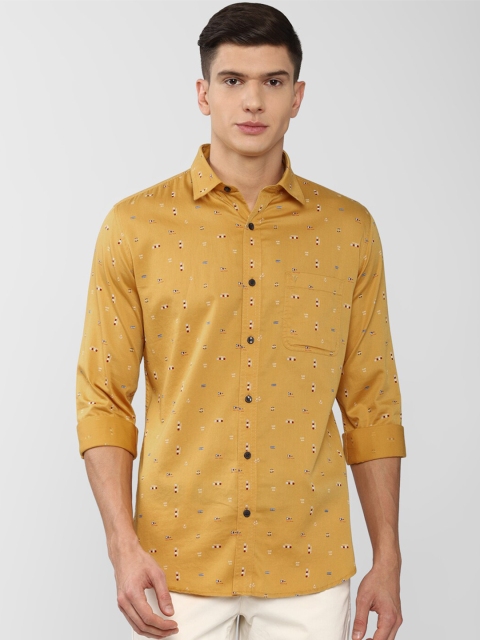 

Van Heusen Sport Men Yellow Slim Fit Printed Casual Shirt