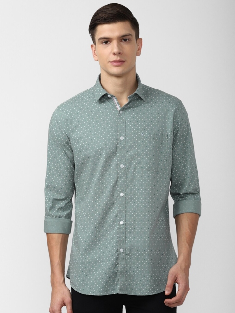

Van Heusen Sport Men Green Slim Fit Printed Casual Shirt