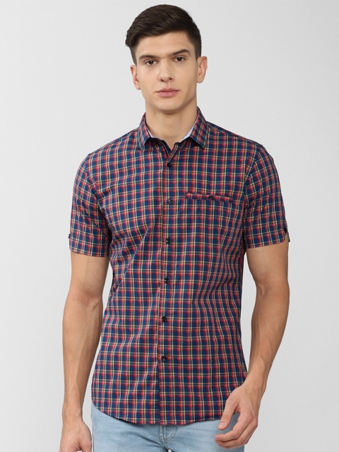 

Van Heusen Sport Men Multicoloured Slim Fit Checked Casual Shirt, Multi