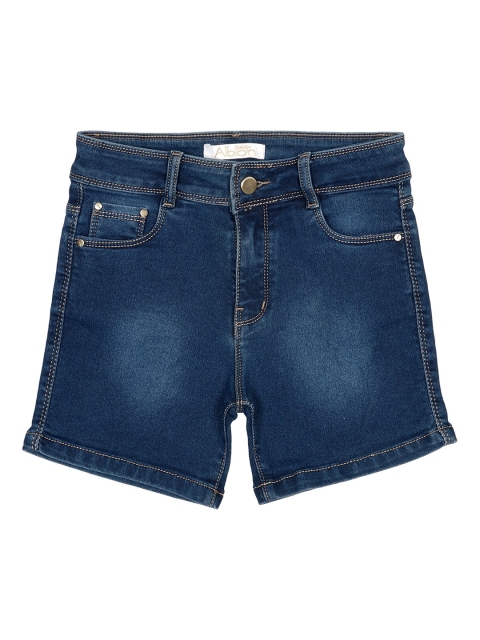 

Albion Girls Blue Slim Fit Denim Shorts