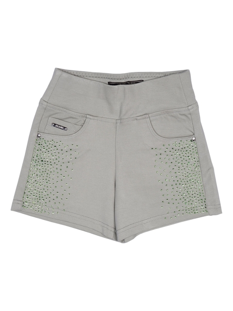 

Albion Girls Green Slim Fit Denim Shorts