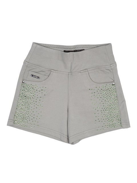 

Albion Girls Green Slim Fit Denim Shorts