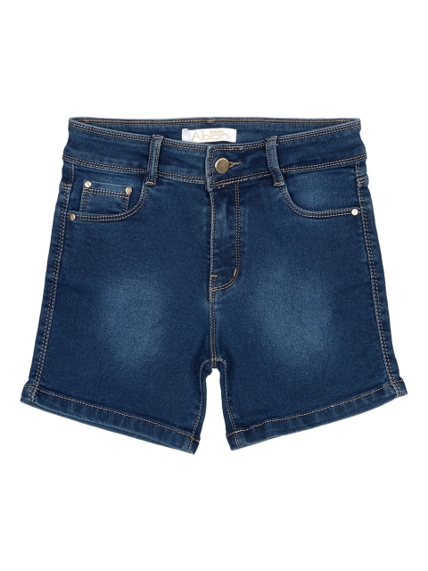 

Albion Girls Blue Slim Fit Denim Shorts