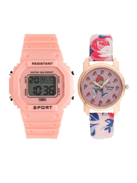 

Fantasy World Unisex Kids Grey Dial & Orange Straps Digital Watch FW-198A-OR-016-CH-RG2