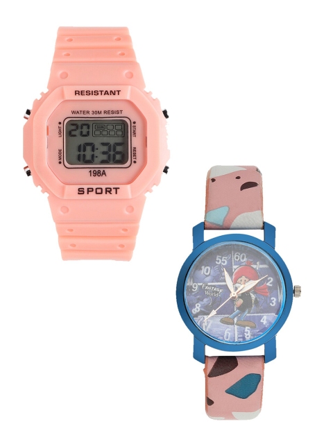 

Fantasy World Unisex Kids Grey Dial & Orange Straps Analogue and Digital Watch FW-198A-OR-013-CH-BL3